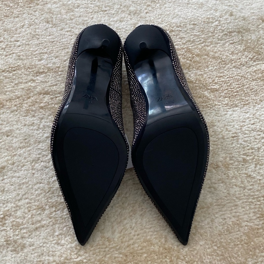 NWT! Zara Rhinestone Embellished Pumps - size 8 US / 39 EUR - Picture 5 of 5